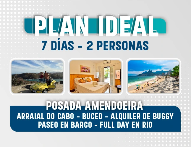 PLAN IDEAL  EN BUZIOS POSADA AMENDOEIRA