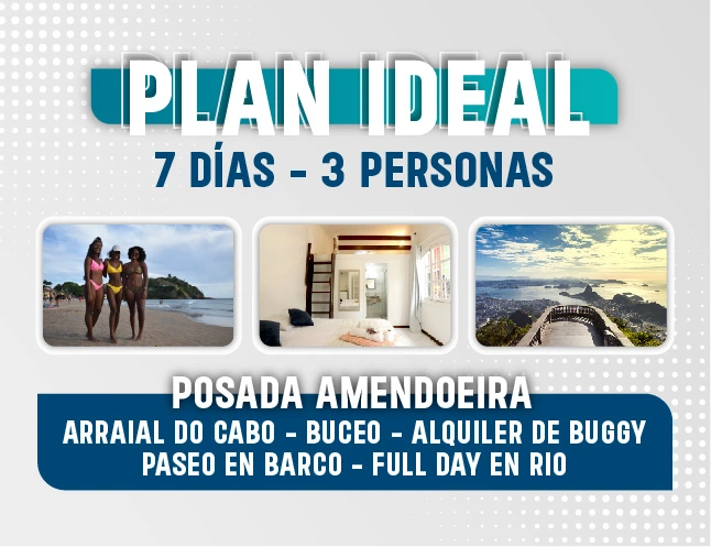 PLAN IDEAL  EN BUZIOS POSADA AMENDOEIRA